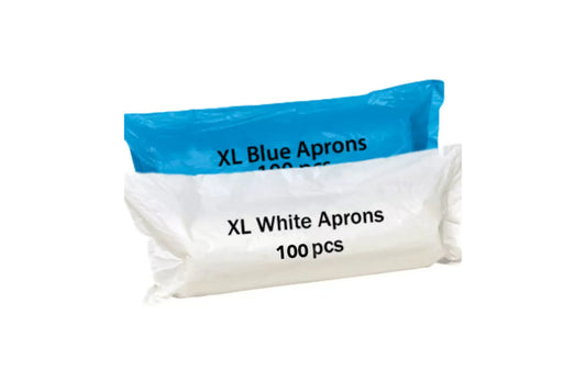 Proforma disposable polythene aprons 20 micron on a roll pack of 100